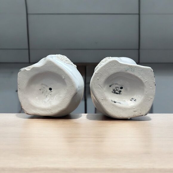 Pair Of Vintage Antique English  Staffordshire Poodle Dog Figurines 7 in - Picture 6 of 12